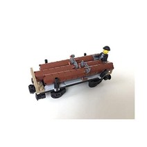 나무 줄기가 있는 레고 시티 철도 마차(화물 열차 60198에서)