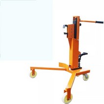 수동 오일드럼 운반용카트 핸들러 운반기 이송 스태커, 350kg리터0.3m원형코너형(단일바퀴)