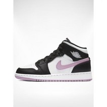 JORDAN 에어 조던 GS 1 화이트 검정색 모델 분홍 흰검핑 555112-103