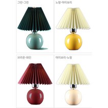 펜션 호텔 침실 조명 주름갓 단스탠드 엔틱스텐드 침실조명 침실스텐드 앤틱스탠드, 그린-그린