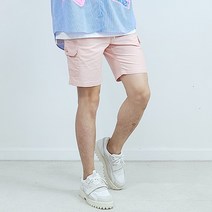 반즈하우스 남자 린넨 밴딩 카고 반바지 숏팬츠
