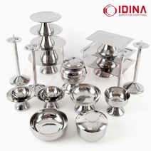 스텐 제기세트 낱개판매 품목별판매 제사그릇 제사용품 불통 촛대 향로 탕보 나물기 편대 술잔 한식기, 술잔잔대10세트