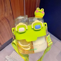 대용량 빨대 컵 TWO 챔버 학생 물컵 반반물통, 780ml,530ml, 라임 그린 530ml, 1개