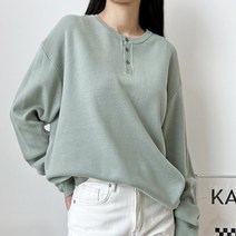 넥플 데일리 루즈핏 라운드 헨리넥 오버핏 여성 기본 니트티 13컬러