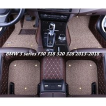 바이오카매트 트렁크 매트 BMW 3 시리즈 F30 318 320 328 20132018 바닥 풋 카펫 자동차 스텝 자수 가죽 와이어 코일 2 레이어, 5.보라색