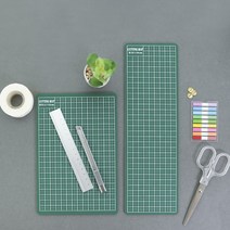 책상 초록 고무판 재단판 칼판 미니 커팅 매트 패드, 세로타입