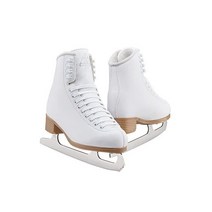 Jackson Classic 200 여성용/여아용 피겨 아이스 스케이트 - 여아용 사이즈 12 미디엄 너비, White - Mark 1 Blades, Womens Size-5.0
