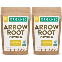 FGO 유기농 칡가루(밀가루) 16oz 재밀봉 가능한 크래프트 백, 16온스(2팩)