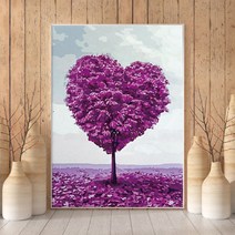 [구캔스토어] DIY 피포페인팅 명화 그리기 세트 40 x 50 cm / 퍼플트리, 캔버스 프레임