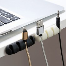 회사 사무실 공부방 책상 컴퓨터 스마트폰 충전기 케이블 전선 정리 홀더 1+1, 블랙