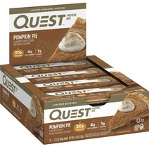퀘스트뉴트리션 프로틴 바 펌킨 파이, 60g, 12개입
