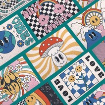 레트로스마일 더스트 코일 매트 현관 발코니 베란다, retro-0011