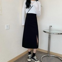 Baiwife 빅사이즈 옆트임 데님 스커트