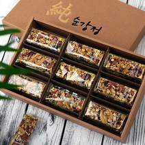 [순강정]오트밀 견과류강정 귀리견과강정 견과바 에너지바 강정바 고급선물 하루견과강정, 27개입, 선물포장(선물백 포함-무료)