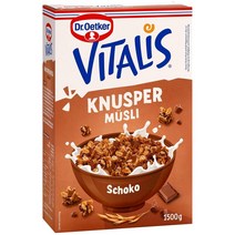 Dr Oetker 닥터오트커 Vitalis Knusper 크런치 초콜릿 뮤즐리 시리얼 1.5kg, 1개