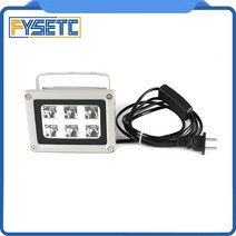 3D 프린터 부품 고품질 110-260V 405nm UV LED 수지 경화 라이트 램프 SLA DLP 3D 프린터 감광성 액세서리, 한개옵션0