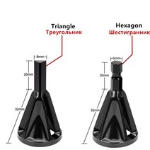 땅파는 기계 말뚝 타격봉 나무심는 기계 과수원 외부 챔퍼 도구 디버링 스테인레스 스틸 금속 드릴링 공구, 02 Hexagon-3_02 은