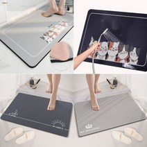 JKC 국내배송 욕실 빨아쓰는 규조토 발매트 5세대, 베이비오리(45x70)