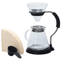 Hario V60 서버 유리 드리퍼 푸어오버 세트, Glass