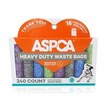 ASPCA 강아지 배변 봉투 240개 16롤 마운틴 향 낙서 프린트 (AS998), Doodle Print