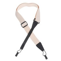 Generic 우쿨렐레 스트랩 비펀칭 숄더 조절 가능한 클립 온 벨트 더블 J 후크 포함 드릴 없음 다크 블루 블루, Elegant White
