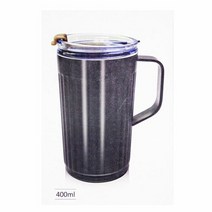 BTM 핫콤 뉴트로 스텐 텀블러 400ml 블랙, 단일속성