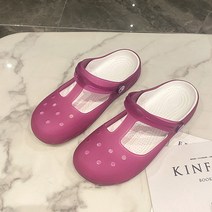 ZZJJC 가방 샌들 여성 웨지 가든 비치신발 젤리 샌들 플랫 미끄럼 방지 해변 통굽 샌들