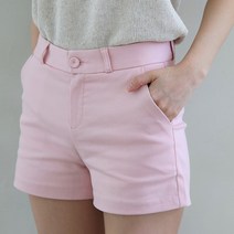 베이직 심플 면 숏 여성 3부 스판 매직 반바지 골프 팬츠
