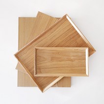 다온아토 우드 직사각 쟁반 카페 트레이 4종, 엣지사각(소)