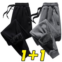 1+1 남성 기모 조거팬츠 밴딩 트레이닝 바지 츄리닝 운동복 빅사이즈
