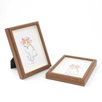 심플 우드 액자틀 탁상 벽걸이액자 6X8 B 2P 신혼 커플 가족사진 선물 인테리어초상화액자 가벼운부모님액자 카페인테리어액자 결혼액자 거실탁상액자