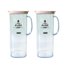 플라코 심플 퓨어보틀 정사각 손잡이 냉장고 물병 2P 세트 1.5L 1.8L, 1.5L (2개세트), 핑크