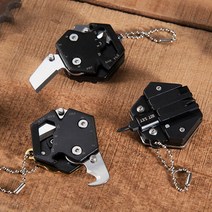 SGSG 14iN1 캠핑 만능공구 멀티키링, 멀티공구키링, 블랙_one size