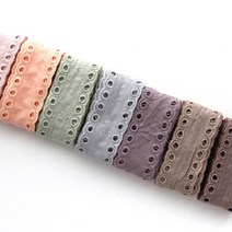 B171 코튼 펀칭 레이스 리본공예 DIY재료, 07브라운(brown), 1개