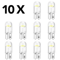 10x W5W Led T10 자동차 조명 COB 유리 6000K 전구 스타일 12V 만리 장성 Haval Hover H3 H5 H6 H7 H9 H8 H2 M4 Geely borui, [1] WHITE, [1] 6000k, 01 WHITE, 01 6000k