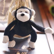 원숭이인형 캐릭터 열쇠고리 키링 예쁜키홀더, BLACK
