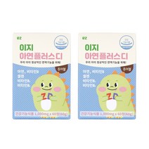 이지 아연플러스디 영양제 딸기맛, 2개, 60정