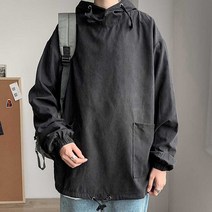 남자 힙합 패션 캐주얼 스트릿 바람 막이 후드 점퍼