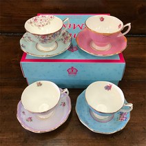 로얄알버트 캔디컬렉션 커피잔 세트 4인조, 1세트, 혼합색상