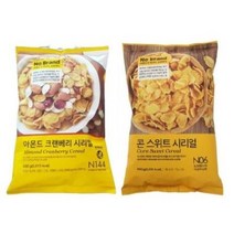 노브랜드 시리얼 콘스위트와 아몬드크랜베리 2팩, 1세트