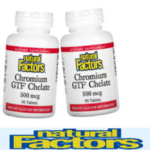 내추럴 팩터스 크롬 유전자변형성분 무함유 500mcg 크로뮴 GTF chromium gtf chelate [90정*2병]