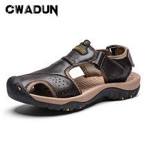 Cwadun 소가죽 운동캐주얼 남성샌들 비치샌들 240-290mm