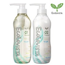 에코 논 실리콘 샴푸 린스 트리트먼트 촉촉한 머릿결, 모이스트 스파 샴푸 500ml