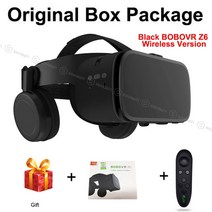 오리지널 BOBOVR Z5 업데이트 VR Z6 3D 안경 가상 현실 스테레오 헤드셋 헬멧 아이폰 안드로이드용, 04 Black Z6 035 box