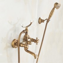 골드 수전 샤워기 세트 빈티지 앤틱 무광 금색 거치대, I타입