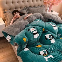 봄이불 양털 벨벳 두꺼운 이불 코어 더블 겨울 우유 봄 가을 플러스 코랄