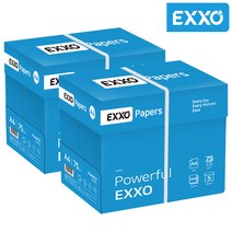 엑소(EXXO) A4 복사용지(A4용지) 75g 2500매 2BOX