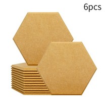 방음 음향 패널 6pcs 흡음 방음 벽 패널 음악 스튜디오 방 소음 절연 홈 장식 방음제 벽지 흡음보드 가설방음벽 차음재 방음재 흡음제 방음벽, 5 롱간 옐로우, 고밀도, 큰 육각형