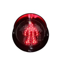 디자인 맞춤형 125mm 빨간색 녹색 정적 보행자 신호등 모듈 교체, DC12V red