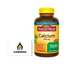 자연이 만든 칼슘 600mg 비타민 D3 뼈 지원을 위한 식이보충제 220정+가브렌츠스티커